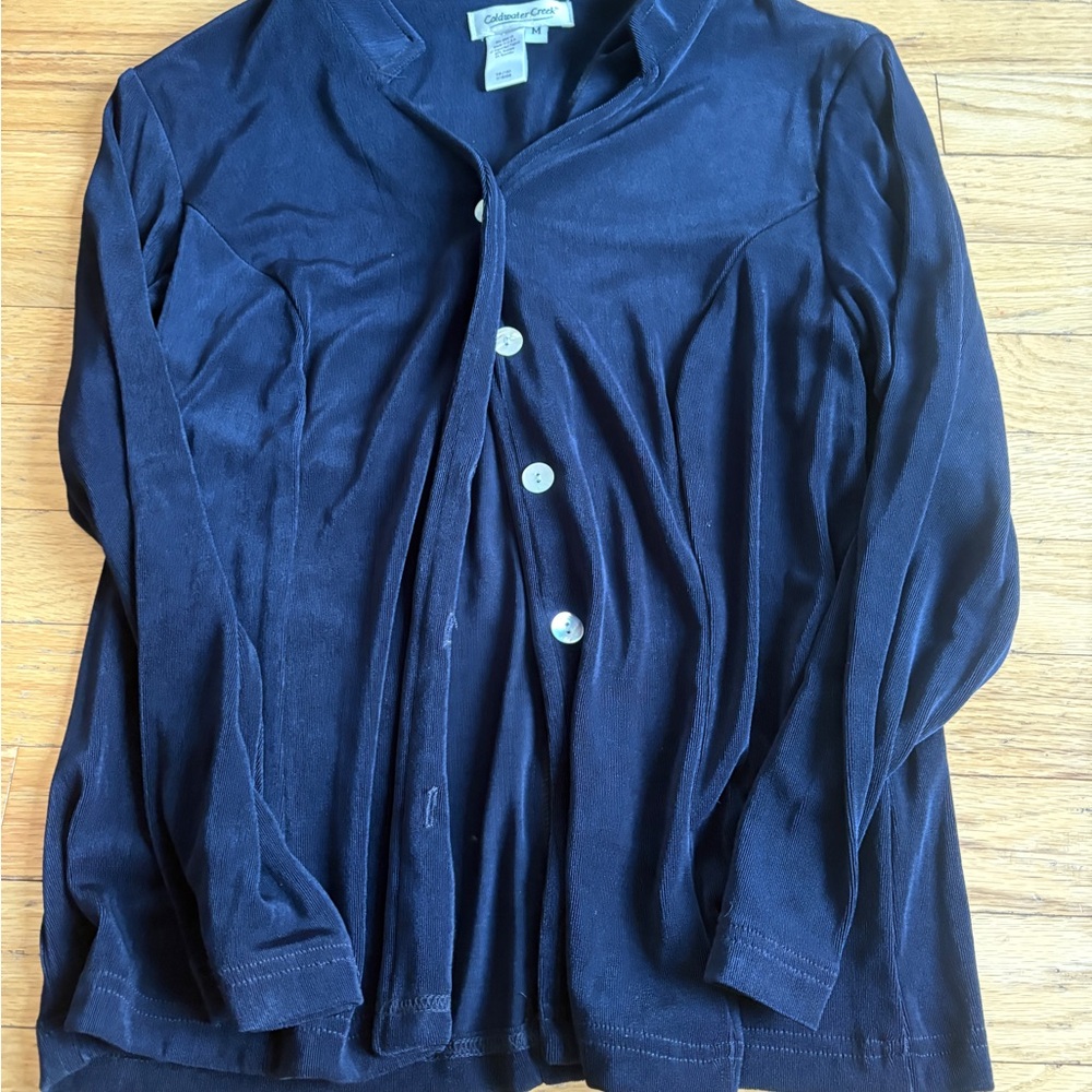Coldwater Creek Deep Blue Knit Top